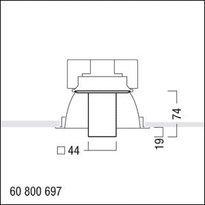 Zumtobel Group - Lichttechnisches Zubehör/Ersatzteile für Leuchten Dekoglas PANOS INF #60800697 FLUX Q140 H KLAR