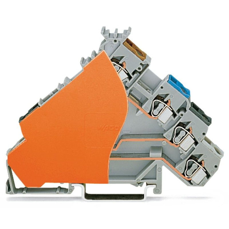 WAGO - Initiator/Aktor-Reihenklemme Initiatorenklemme 280-588/280-323 4L, plusabsicherung − 50 Stück