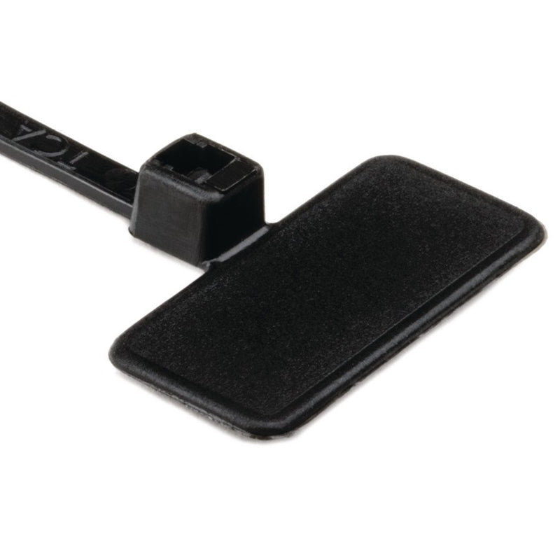HellermannTyton - Kabelbinder Kennzeichnungsband IT18FL PA66 BK 100 110x2,5 schwarz − 100 Stück