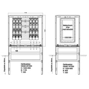 GSAB Elektrotechnik - Zähler-Komplettschrank Wandlermessung 02.W630.ZWS2 630A e.on Bayern