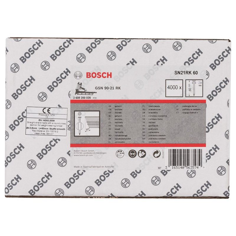 Bosch - Nagel für Nagelgerät Rundkopf-Streifennagel 2608200028(VE4000) SN21RK 60 2,8 mm 60