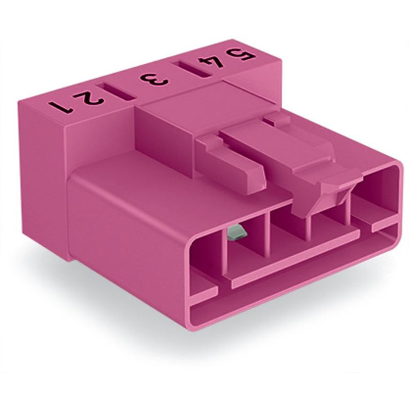 WAGO - Leiterplattensteckverbinder Stecker für Leiterplatten 890-895/011-000 5-polig,pink − 50 Stück