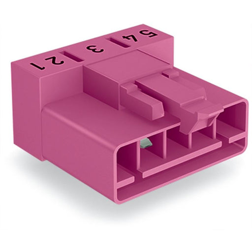 WAGO - Leiterplattensteckverbinder Stecker für Leiterplatten 890-895/011-000 5-polig,pink − 50 Stück