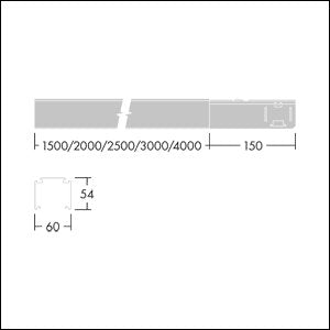 Thorn - Mechanisches Zubehör/Ersatzteile für Leuchten Tragschiene CONTUS T L4000 BK 4,0m, sw