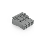 WAGO - Geräteanschluss für steckbare Gebäudeinstallation Snap-In-Stecker 770-753/062-000 3-polig,Kod. B,grau − 100 Stück