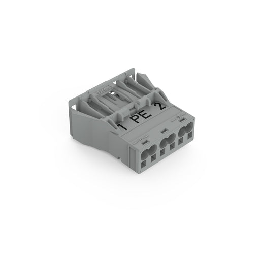 WAGO - Geräteanschluss für steckbare Gebäudeinstallation Snap-In-Stecker 770-753/062-000 3-polig,Kod. B,grau − 100 Stück