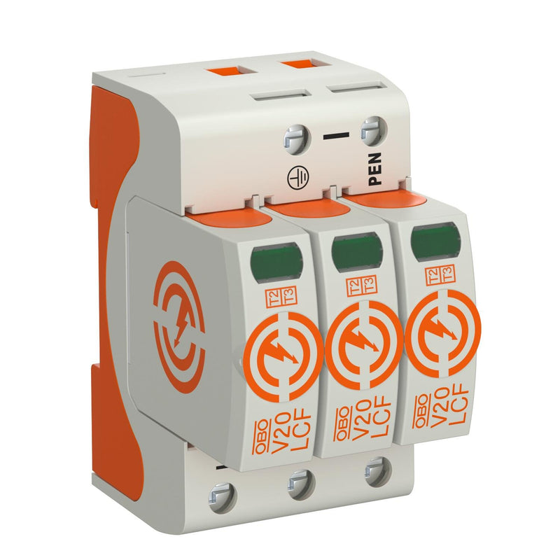 OBO Bettermann - Überspannungsableiter für Energietechnik/Stromversorgung SurgeController V20 V20-LCF-3-280 3-polig 280V
