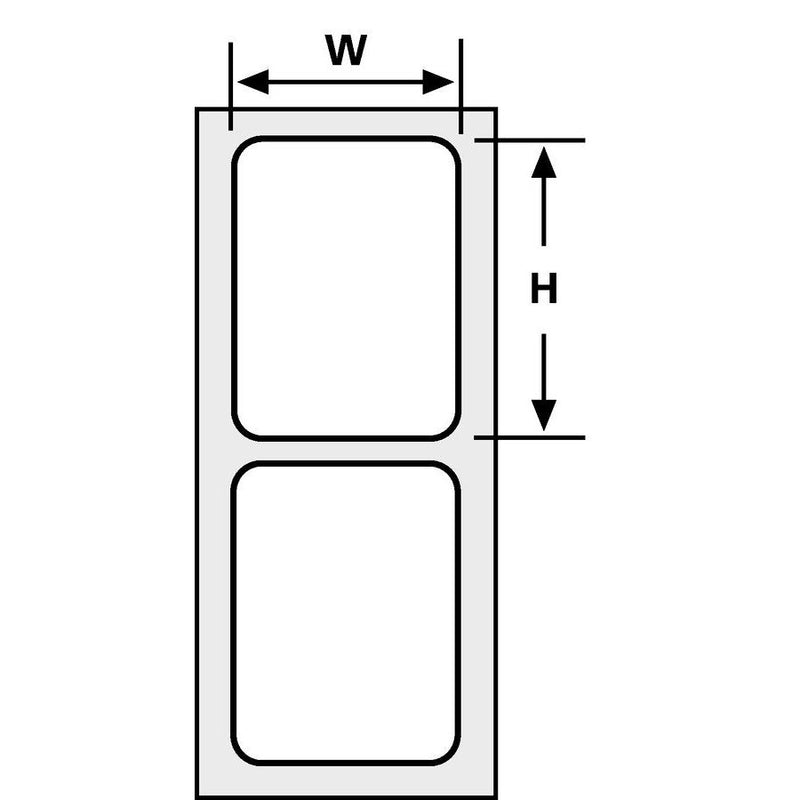 HellermannTyton - Kennzeichnungsmaterial Etiketten TAG17TD2-823-WH weiss − 5000 Stück