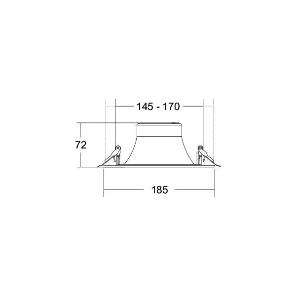 Brumberg Leuchten - Downlight/Strahler/Flutlicht LED-Einbaudownlight 230V 40670173 3000K