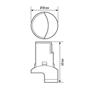 ESYLUX - Elektrisches Zubehör/Ersatzteile für Leuchten DALI Bewegungsmelder ALVA BL #EL10521850 für ALVA