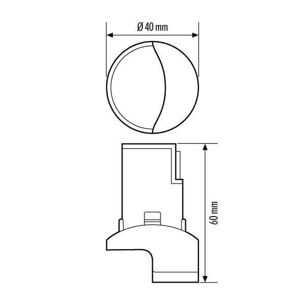ESYLUX - Elektrisches Zubehör/Ersatzteile für Leuchten DALI Bewegungsmelder ALVA BL #EL10521850 für ALVA