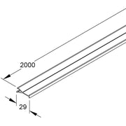 HKL - Trennwand für Leitungsführungskanal Trennwand BTR40 Höhe 29mm − 2 Meter
