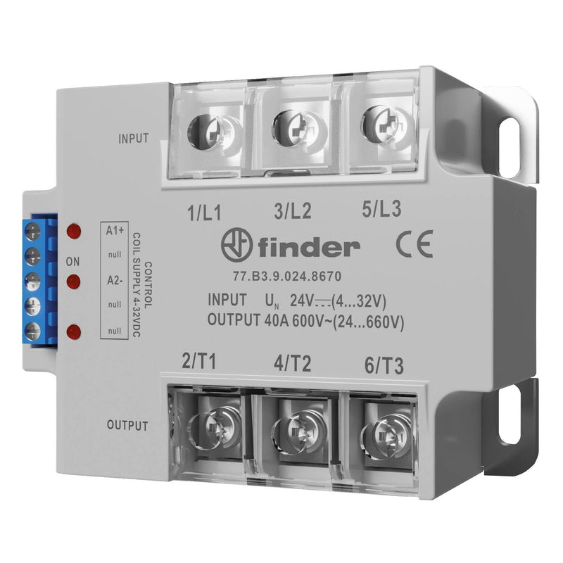 Finder - Halbleiterrelais Elektronisches Lastrelais 77.B1.9.024.8250 40A, 24-280V AC