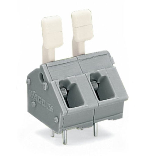 WAGO - Leiterplattenklemme 256-512/333-000 Drücker,2,5 mm²,grau − 10 Stück
