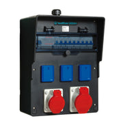 Walther Werke - CEE-Steckdosen-Kombination (IEC 60309) Wandverteiler 6463005 vollgummi, sw − 1 Stück