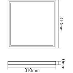 Nobile - Decken-/Wandleuchte LED-Panel Flat Q1 1560141243 ww dim 1-10V  − 1 Stück