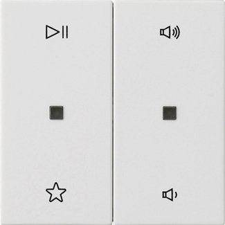 Gira - Bedienelement intelligent Wippe 2f Audiostrg 538427 Reinweiß m