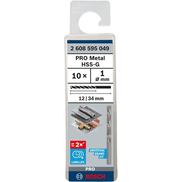 Bosch - Bohrer PRO Metal HSS-G 2608595049 Spiralbohrer 1 x 12