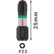 Bosch - Bit PRO Pozidriv Impact Bit, 2608522402 PZ3, 25 mm, 2-tlg