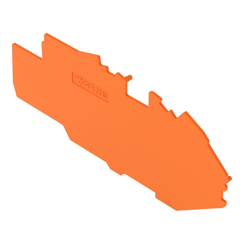 WAGO - Abschluss- und Zwischenplatte für Reihenklemme Abschluss-/Zwischenplatte 2216-7792 1mm orange − 20 Stück