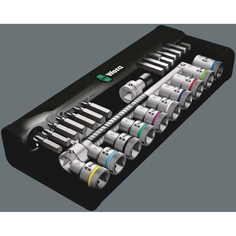 Wera - Werkzeugset Zyklop Metall-Knarrensatz 004078 1/2"-Antrieb, 7-tlg