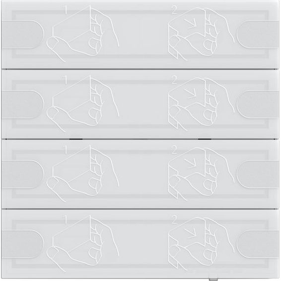 Gira - Bussystem-Tastsensor KNX Tastsensor 4 5004003 Komfort 4f TS4 ws