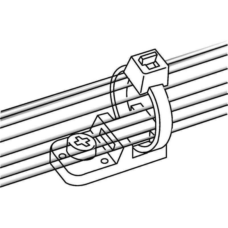 HellermannTyton - Befestigungssockel und -element für Kabelbinder Schraubsockel CTAM2 PEEK BGE 100 beige − 5000 Stück
