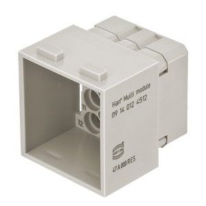 Harting - Kontakteinsatz für Rechtecksteckverbinder Doppelmodul Han Multi 09140124512 Polycarbonat 1,5 A − 2 Stück