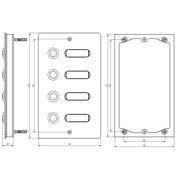 Grothe - Klingeldrücker Etagenplatte ETA 504 V2A AP V2A 504