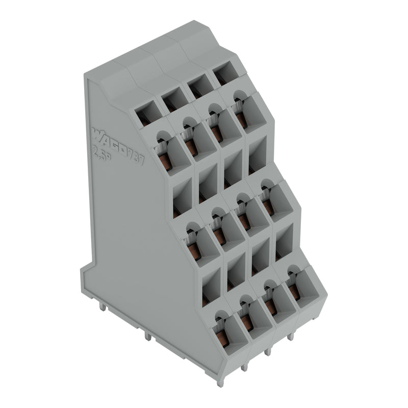 WAGO - Leiterplattenklemme Dreistock-Leiterplattenkl. 737-104 2,5mm² − 48 Stück