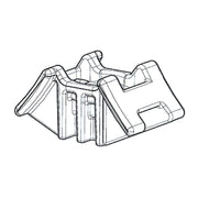 HellermannTyton - Befestigungssockel und -element für Kabelbinder 2-Wege-Abstandhalter S2HM25-PA66-BK schwarz − 500 Stück