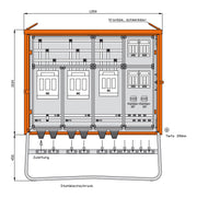 Walther Werke - Baustromverteiler Gruppenverteiler WGV0080 277kVA 6Abg.(Sila)