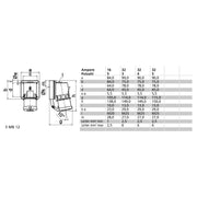 Bals Elektrotech - CEE-Gerätestecker (IEC 60309) Wandgerätestecker GT 24019 32A 4p 500V 7h IP44