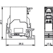 Telegärtner - Modularer Steckverbinder STX Tragschienen-Verbinder 100007436 RJ45 Modul B Cat.6A