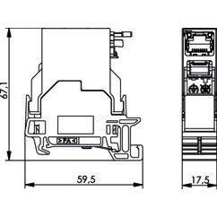 Telegärtner - Modularer Steckverbinder STX Tragschienen-Verbinder 100007436 RJ45 Modul B Cat.6A