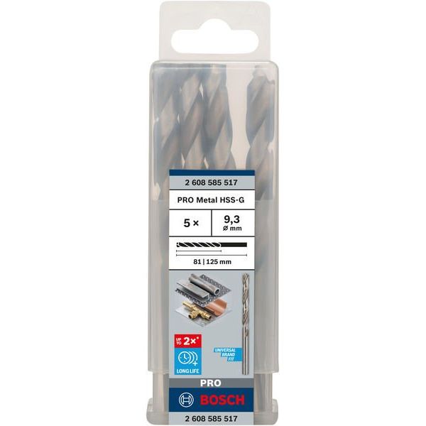 Bosch - Bohrer PRO Metal HSS-G 2608585517 Spiralbohrer 9,3 x