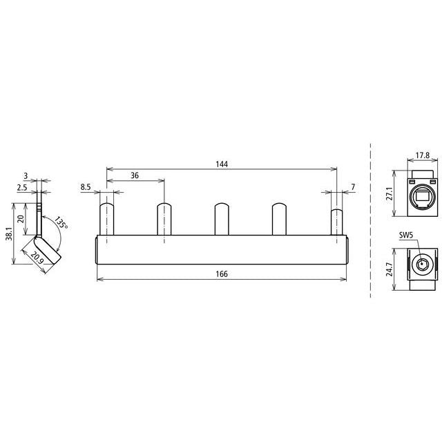 DEHN - Phasenschiene Modularverdrahtungssystem MVS 1 4 8 TT berührungssicher 1