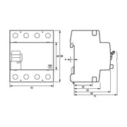 Doepke - Fehlerstrom-Schutzschalter FI-Schutzschalter DFS4 040-4/0,30-PV 4p, 40A, 0.3A, TypB