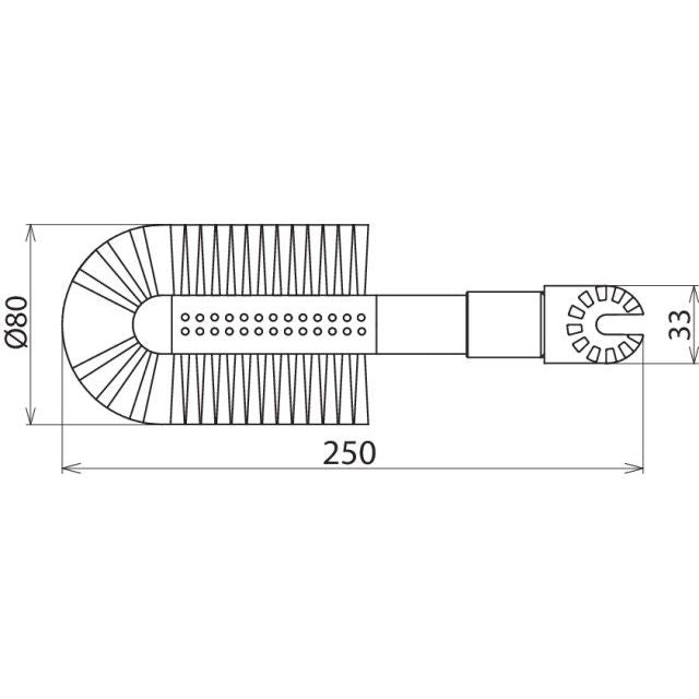 DEHN - Zubehör/Ersatzteile für Sicherheitsgeräte Stabbürste STB 80 ZK MS D 80mm L 250mm