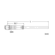 WAGO - Konfektioniertes Sensor-Aktor-Kabel Sensor-/Aktor-Kabel 756-5101/030-100 3pol.,M8, 10m