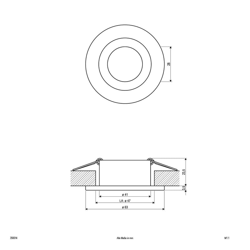 EVN Lichttechnik - Downlight/Strahler/Flutlicht NV-Einbauleuchte 350014