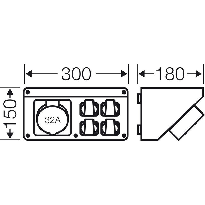 Hensel - Pultsystem Mi Connection Box Mi CB 17 32A,5p,400V,6h