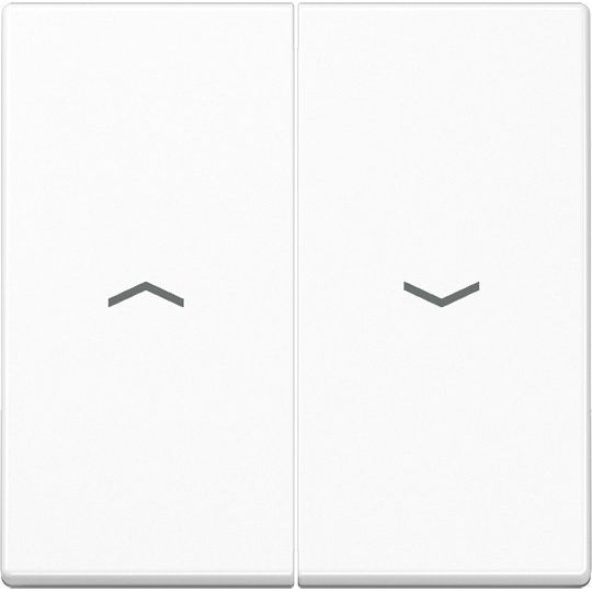 Jung - Abdeckung/Bedienelement für Installationsschalterprogramme Wippe Symbole aws A 595 P WW für Jal.Wippschalter