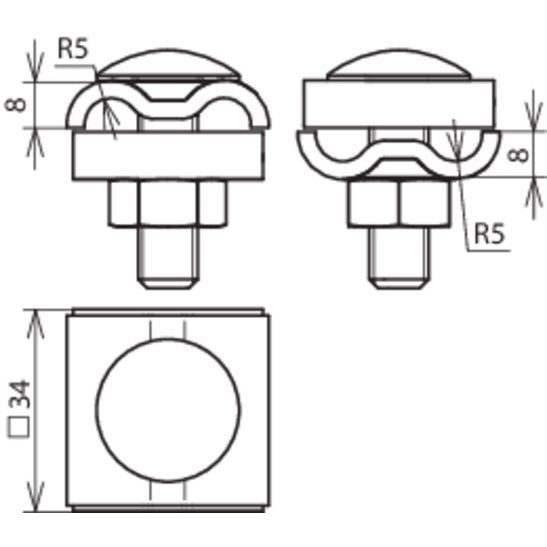 DEHN - Verbinder für Blitzschutz Universal-Verbinder UV 8.10 KTP V2A Niro f.Rd 8-10mm