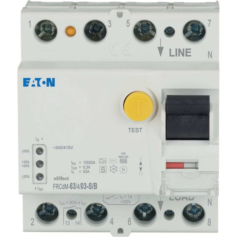 Eaton - Fehlerstrom-Schutzschalter FI-Schalter FRCDM-63/4/03-S/B 63A 4p 300mA