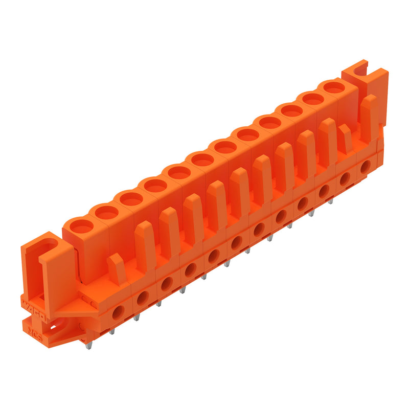 WAGO - Leiterplattensteckverbinder THT-Federleiste gerade 232-172/047-000 Maß 5,08mm,orange − 25 Stück