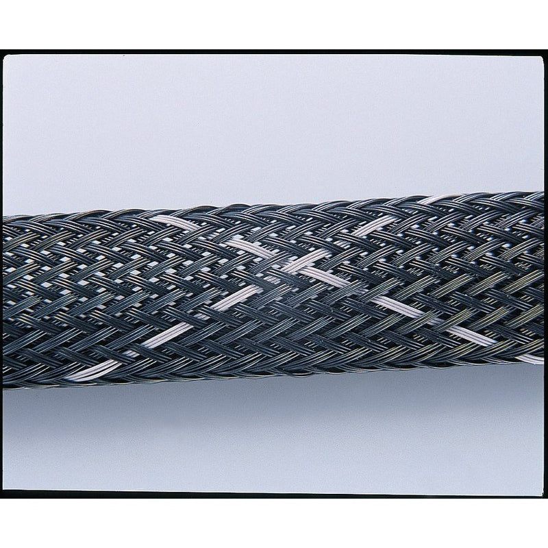 HellermannTyton - Hohlgeflechtschlauch Polyester Geflechtschlauch HEGPV0X30-PBT-BK schwarz 50 m Rolle − 50 Meter