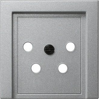 Gira - Einsatz/Abdeckung für Kommunikationstechnik Abdeckung alu 027926 System55