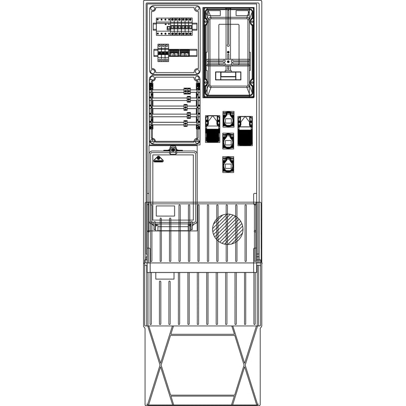 Elsta Mosdorfer - Zähler-Komplettschrank FP A340 W3 1Z 3.HZ 0/1/1/3 FP7341.W3.0113 TN