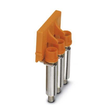 Phoenix Contact - Querverbinder/Brücker für Reihenklemme Schaltbrücke SB 6-T 3-8 3-polig, orange − 10 Stück